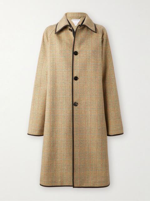 Bottega Veneta Plaid woven coat Light brown