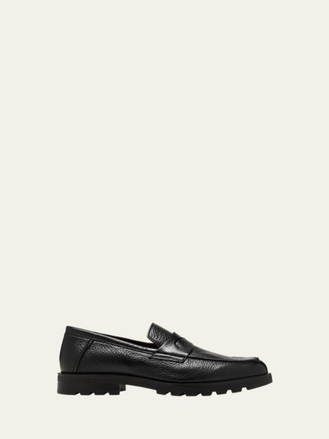 Men's Rock Deerskin Lug-Sole Penny Loafers