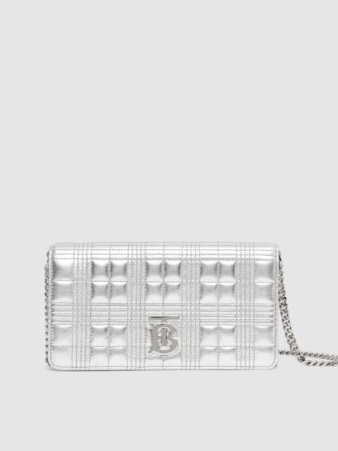 Burberry Quilted Leather Lola Wallet with Detachable Strap