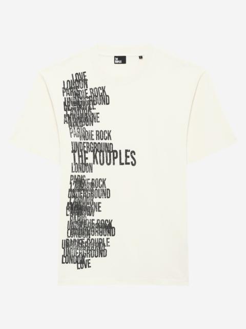 The Kooples T-SHIRT WITH SCREEN PRINT THE KOOPLES ECRU