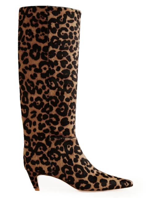 Reformation Women's Remy 50MM Leopard-Print Leather Knee-High Boots - Leopard Haircalf