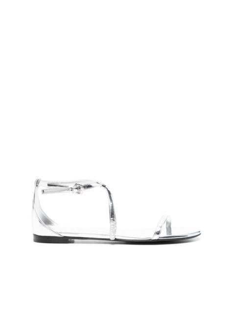 Alexander McQueen metallic leather sandals