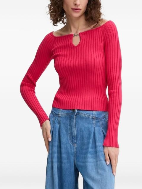 BOSS logo-lettering ribbed jumper