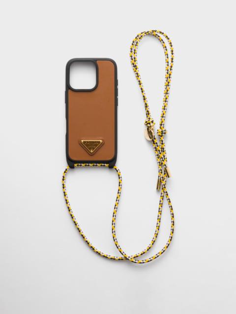 Prada Leather case for iPhone 16 Pro Max