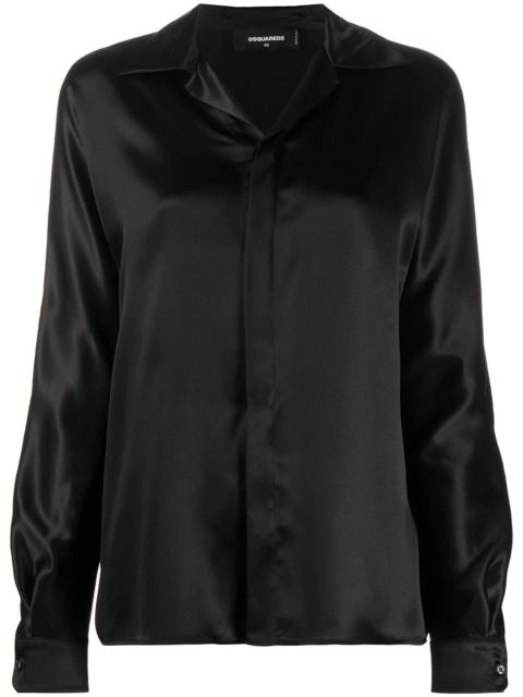 DSQUARED2 open collar silk shirt