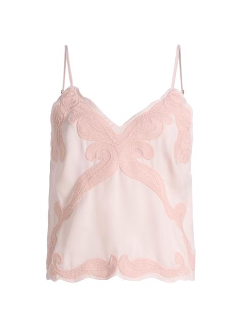 rag & bone Women's Ann Embroidered Tank - Blush