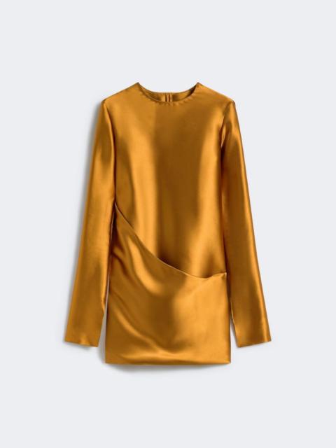 Dress with asymmetric panel - RUNWAY - OCHRE