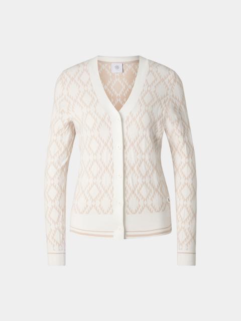 BOGNER Amber knit jacket in Cream/Sand