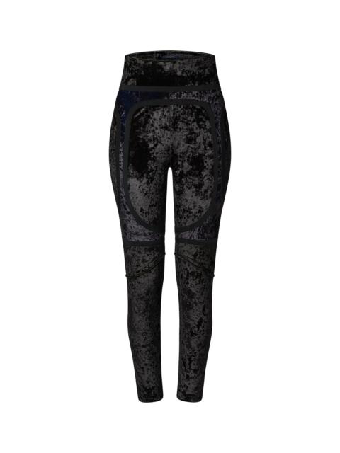 Louis Vuitton Crushed Velvet Biker Leggings