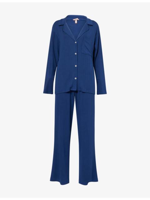 eberjey Gisele Ribbed Stretch-Woven Pyjama Set