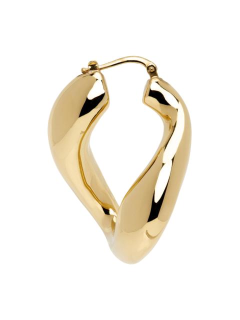 Jil Sander Gold Sculptural Hoop Earrings