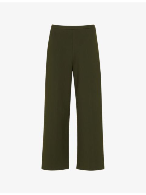 WHISTLES Camilla wide-leg high-rise stretch-woven trousers
