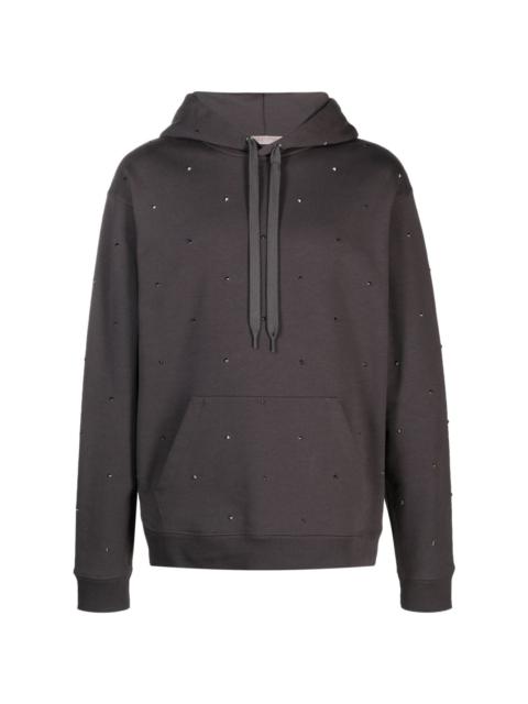 Valentino Rockstud-embellished drawstring hoodie
