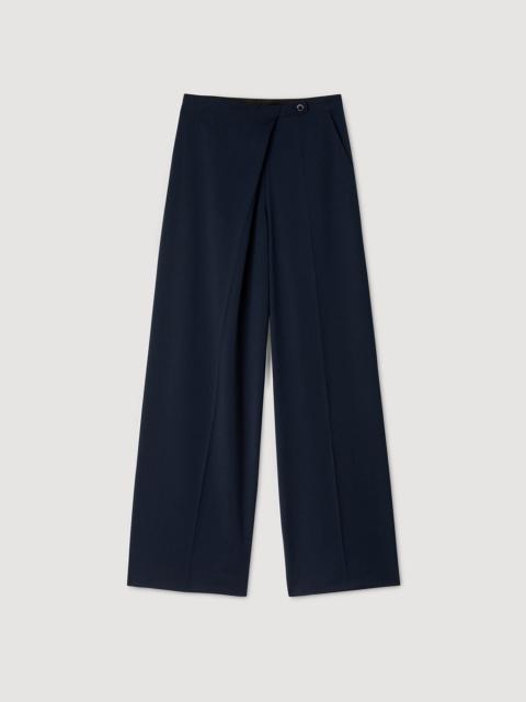 Sandro ASYMMETRIC STRAIGHT-LEG TROUSERS