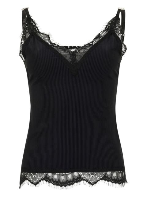 PHILIPP PLEIN lace ribbing tank top