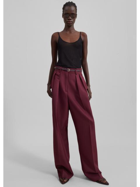 The Frankie Shop Tansy Pleated Trousers - Burgundy