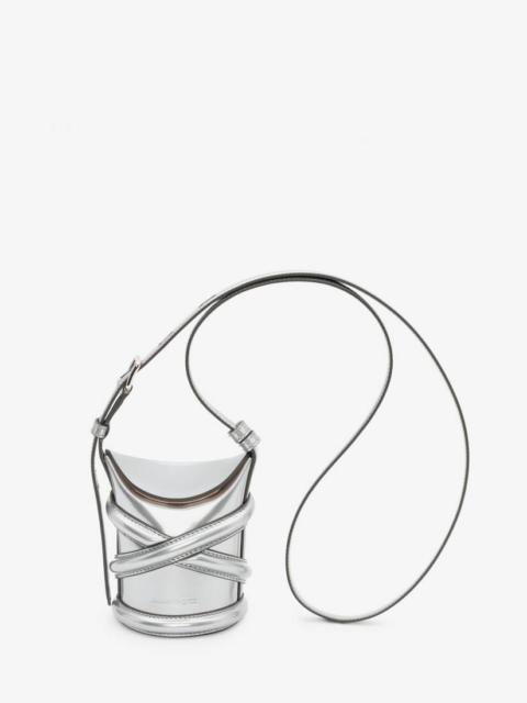 Alexander McQueen The Curve Mini in Silver