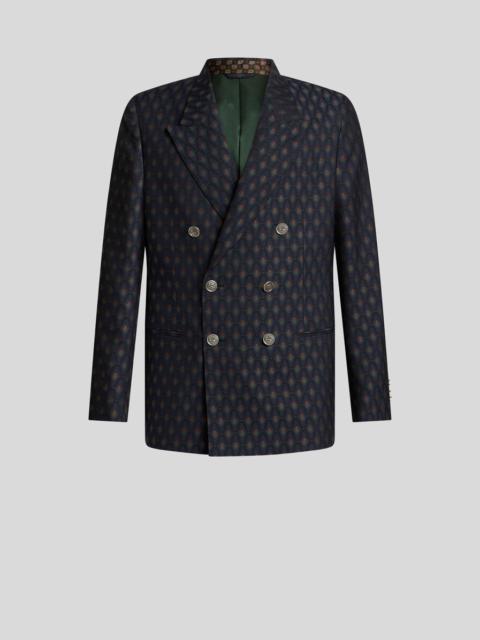 WOOL AND COTTON JACQUARD BLAZER