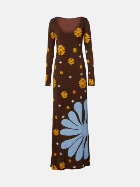 CALA de la CRUZ Rocco floral jersey maxi dress