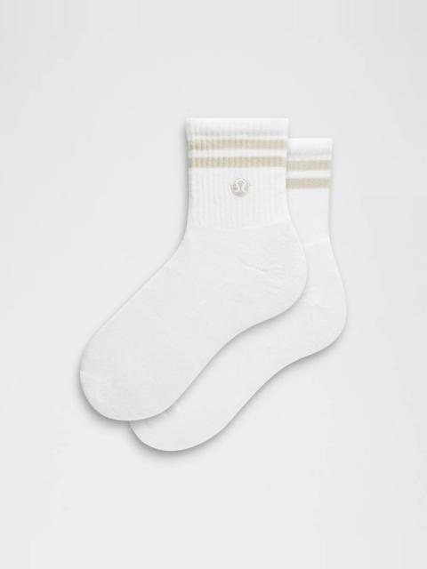 lululemon Unisex Daily Essential Quarter Socks *Stripe