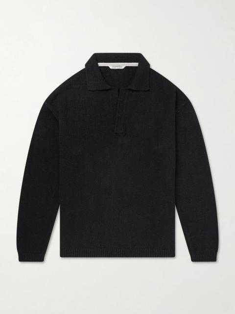 A KIND OF GUISE Marabou Knitted Organic Cotton Polo Shirt