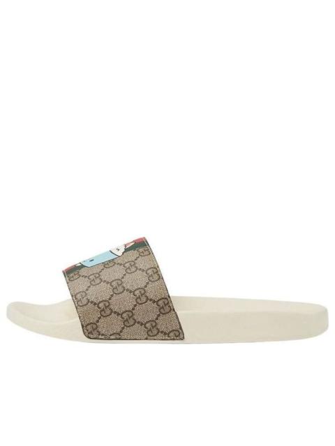 GUCCI Gucci Animal Web Slides 'Beige' 737519-FABN0-8919