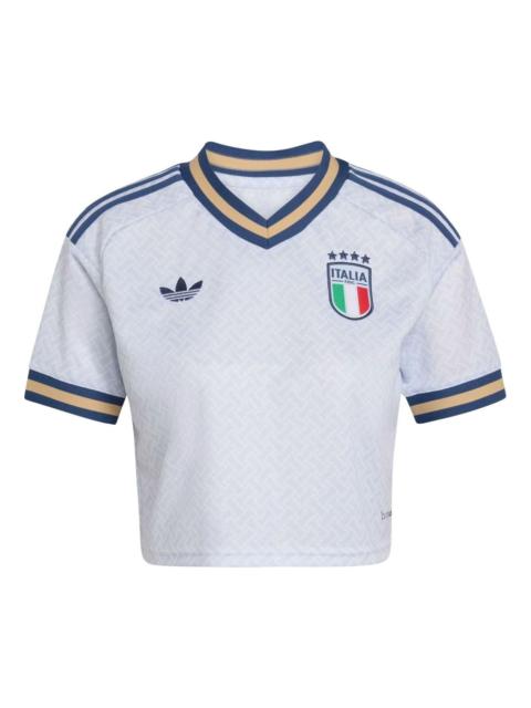 adidas (WMNS) adidas Italy 26 Away Cropped Jersey 'Aeroblue' KE8082