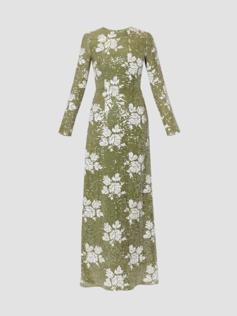 Erdem LONG SLEEVE A-LINE EVENING GOWN