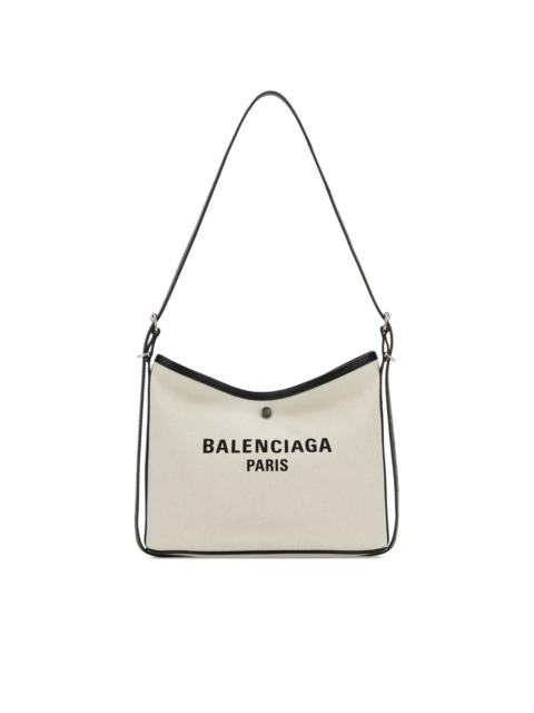 BALENCIAGA Biarri logo-plaque canvas shoulder bag