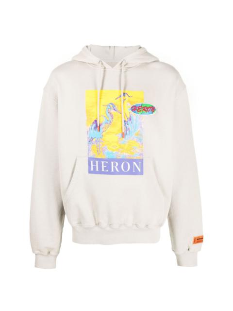 Heron Preston logo-print cotton hoodie