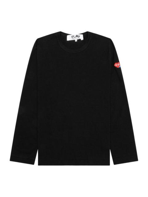 Comme des Garçons PLAY COMME des GARCONS PLAY SS25 x Invader Double Pixel Heart Long Sleeve T-Shirt 'Black' AZ-T330-051-1