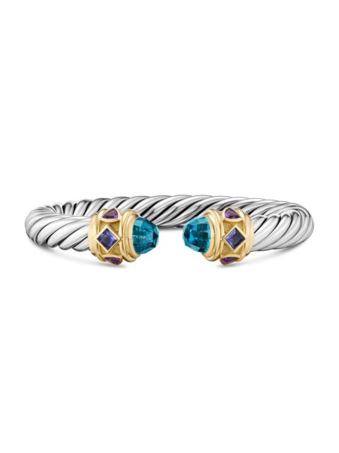 DAVID YURMAN Women's Renaissance Cable Flex Bracelet in Sterling Silver - Hampton Blue Topaz