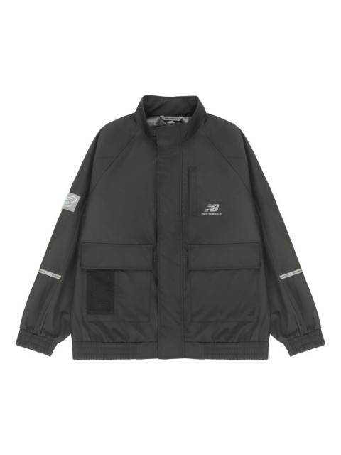 New Balance New Balance Men's New Balance Solid Color Woven Stand Collar Jacket Autumn Black AMJ21358-BK