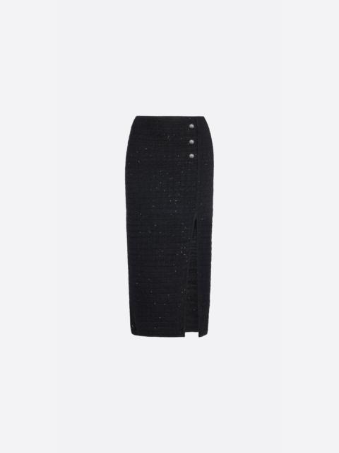 Alessandra Rich SEQUIN KNIT MIDI SKIRT