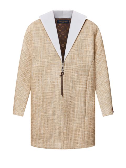 Louis Vuitton Graphic Collar Oversized Tweed Coat