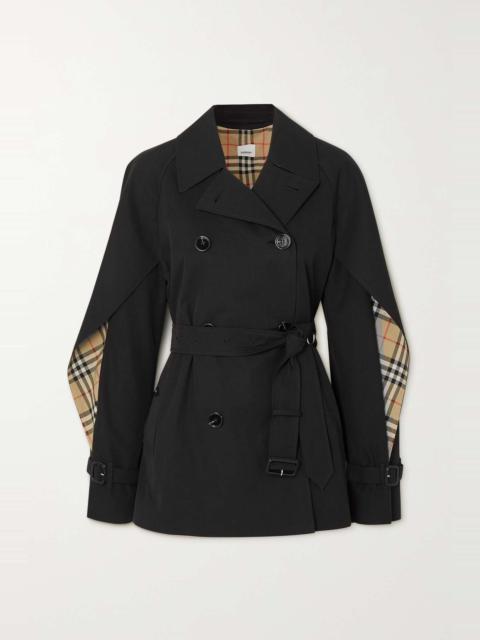 Burberry Cotness belted double-breasted layered cotton-gabardine trench coat
