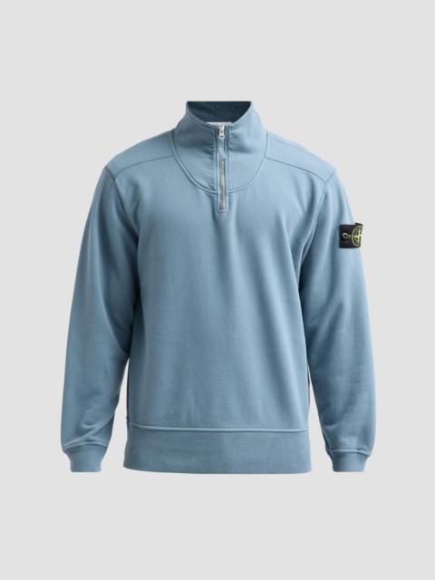 Stone Island Men's Felpa Cotton Quarter-Zip Sweatshirt - Blue Acciaio