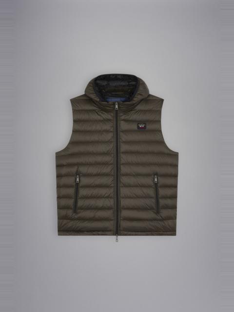 ULTRALIGHT DOWN VEST WITH DETACHABLE HOOD