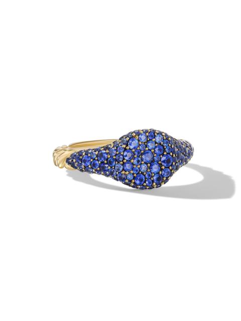 DAVID YURMAN Women's Petite Pavé Pinky Ring in 18K Yellow Gold - Sapphire