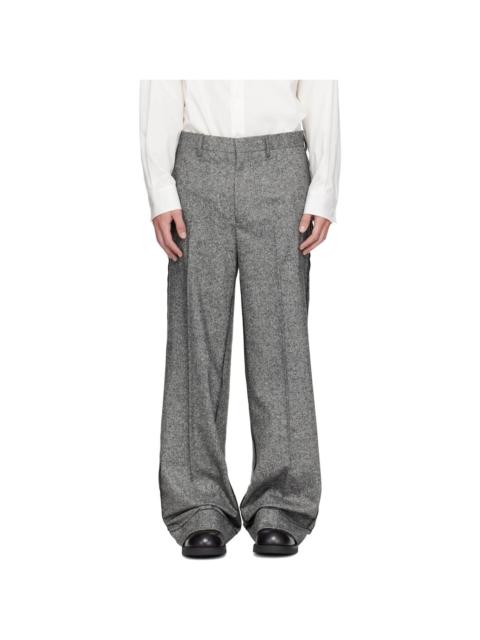 MM6 Maison Margiela Gray Exposed Seam Wool Trousers