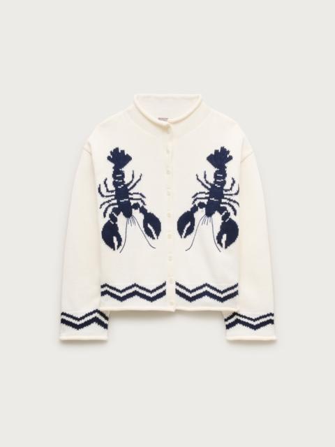 J.CREW 2025 Rollneck™ cardigan with lobster intarsia