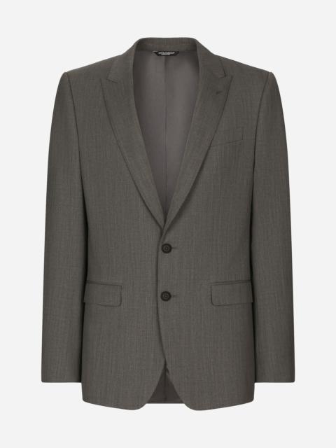 Dolce & Gabbana Single-breasted stretch wool Martini-fit suit