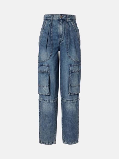 Isabel Marant Étoile Nayla high-rise cargo jeans