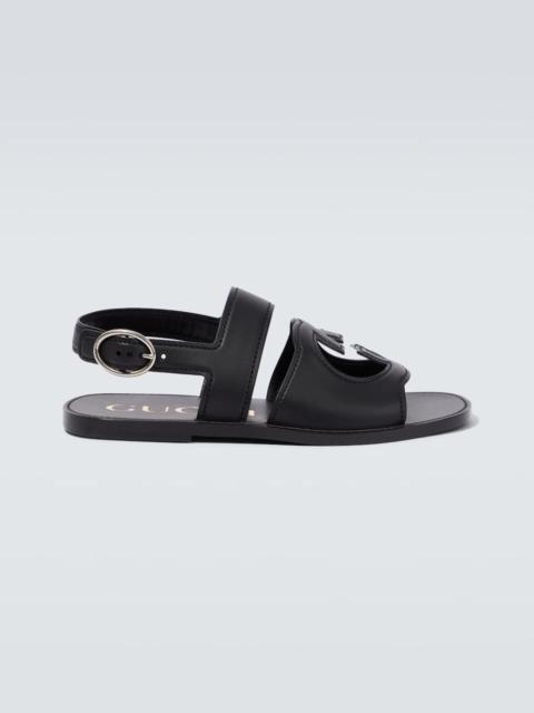 GUCCI GG leather sandals