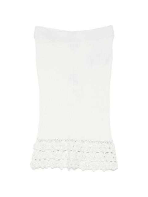 GANNI crochet ribbed skirt