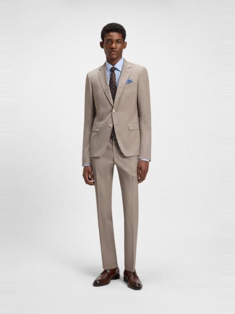 SLIM-FIT THREE-PIECE SUIT IN MELANGE WOOL