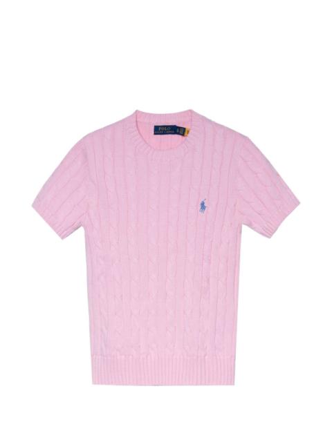 Polo Ralph Lauren cable-knit short-sleeve top