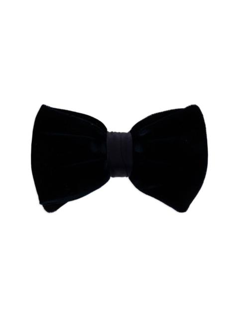 GIORGIO ARMANI hook-fastening velvet bow tie