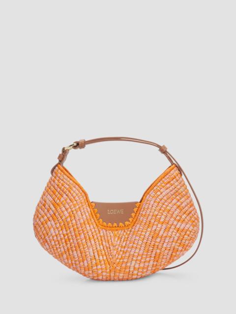 Loewe Women's LOEWE x Paula's Ibiza Swing Melange Raffia & Leather Shoulder Bag - Bright Orange Pink