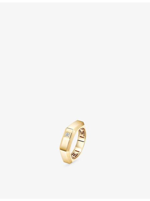 MESSIKA Moderniste Medium 18ct Gold And 0.03ct Diamond Ring